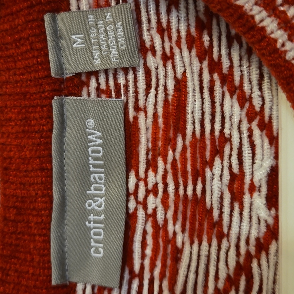 Croft And Barrow Winter Christmas Snowflake Sweater Size Medium - Picture 3 of 6